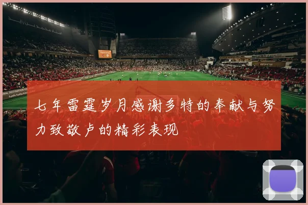七年雷霆岁月感谢多特的奉献与努力致敬卢的精彩表现